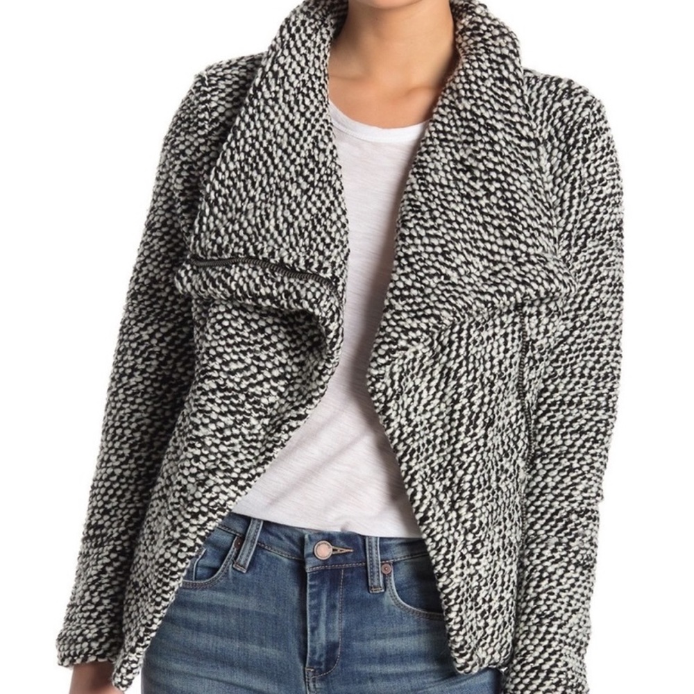 Marled knot draped jacket - Blank NYC